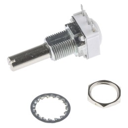 1 pcs - Vishay 1MΩ Rotary Potentiometer 1-Gang Panel Mount, P11S1V0FLSY00105KA