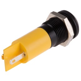 1 pcs - RS PRO Yellow Panel Mount Indicator, 12V, 14mm Mounting Hole Size, IP67