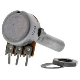 1 pcs - Alps Alpine 100kΩ Rotary Carbon Film Potentiometer, Panel Mount (Through Hole), RK1631110TV7