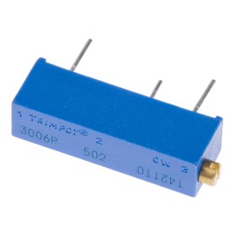 1 pcs - 5kΩ, Through Hole Trimmer Potentiometer 0.75W Side Adjust Bourns, 3006