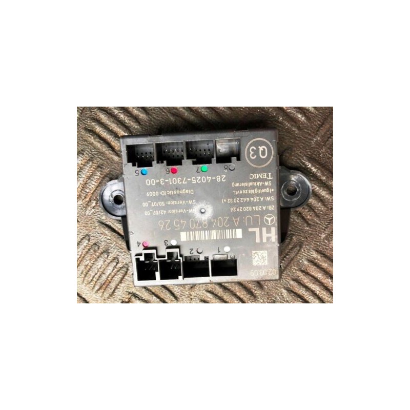 2009 MERCEDES-BENZ C-CLASS W204 C320 LH REAR DOOR ECU A2048704526