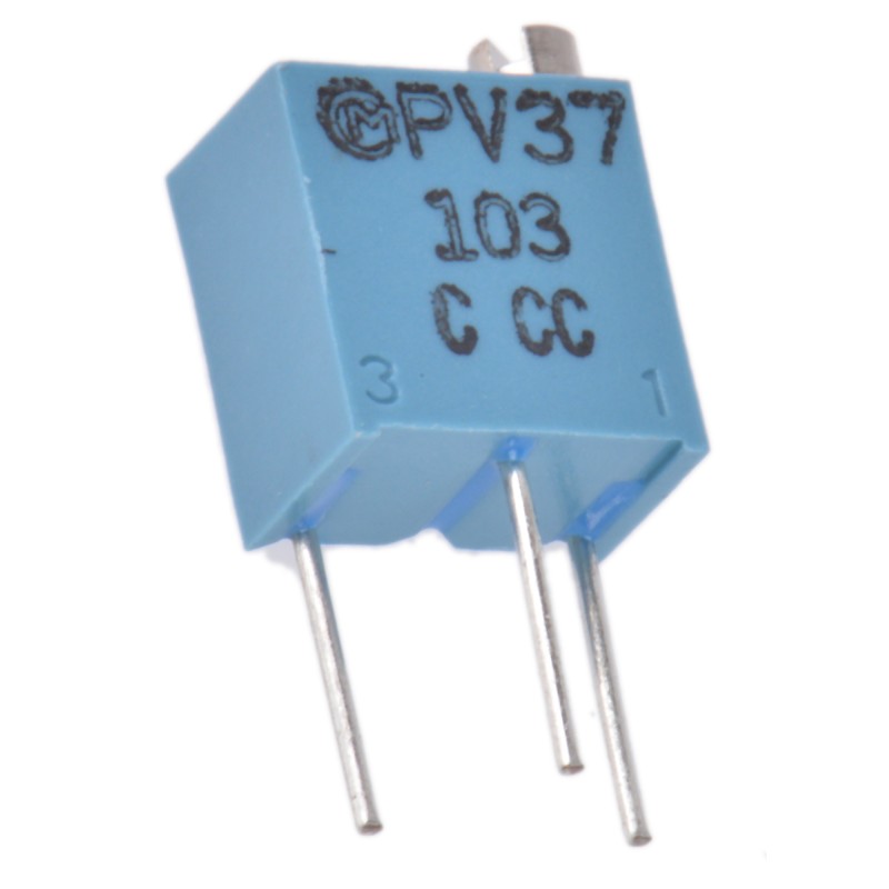 1 pcs - 10kΩ, Through Hole Trimmer Potentiometer 0.25W Top Adjust Bourns, PV37