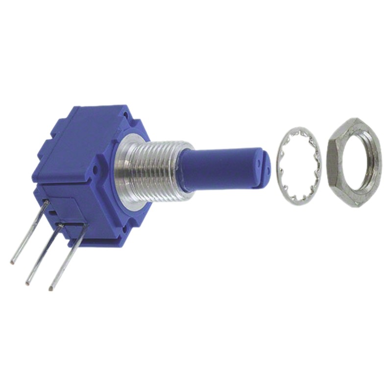 1 pcs - Bourns 5kΩ Rotary Potentiometer 1-Gang Panel Mount, 93A1A-B28-A13L