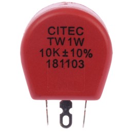 1 pcs - TE Connectivity 10kΩ Rotary Potentiometer 1-Gang Panel Mount, TW1103KA