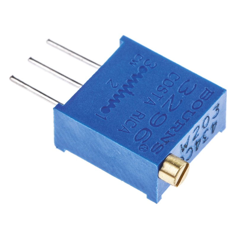 1 pcs - 20kΩ, Through Hole Trimmer Potentiometer 0.5W Top Adjust Bourns, 3296