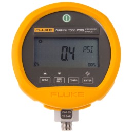 1 pcs - Fluke G 1/4 Digital Pressure Gauge 69bar Bottom Entry, Fluke-700G08, RS232, -0.97bar min.