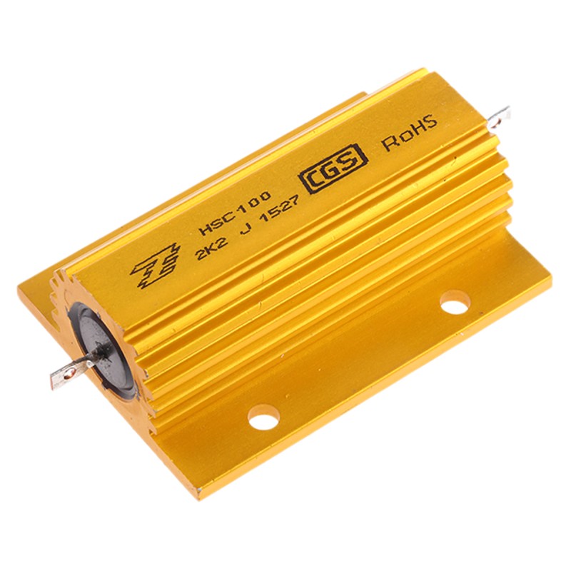 1 pcs - TE Connectivity, 2.2kΩ 100W Wire Wound Chassis Mount Resistor HSC1002K2J ±5%