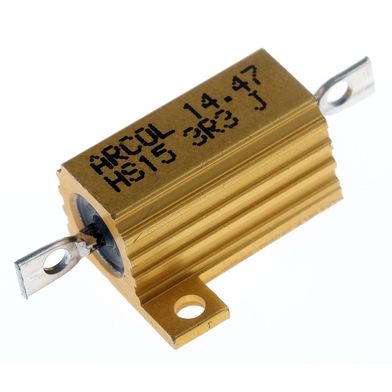 1 pcs - Arcol, 3.3Ω 15W Wire Wound Chassis Mount Resistor HS15 3R3 J ±5%