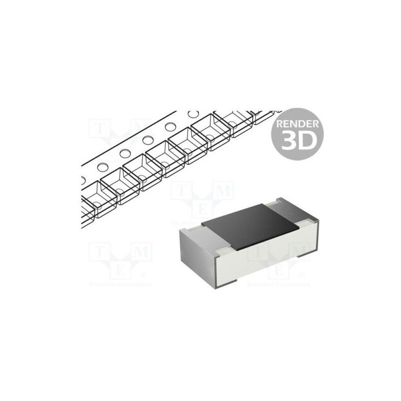 500 pcs : WR06X6492FTL - Resistor: thick film, 0603, 64.9k?, 100mW, ±1%, 100ppm/