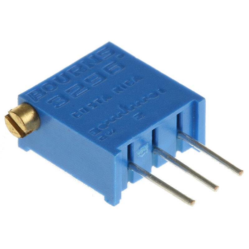 1 pcs - 50kΩ, Through Hole Trimmer Potentiometer 0.5W Side Adjust Bourns, 3296