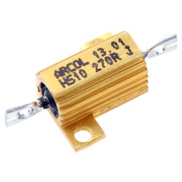 1 pcs - Arcol, 270Ω 10W Wire Wound Chassis Mount Resistor HS10 270R J ±5%