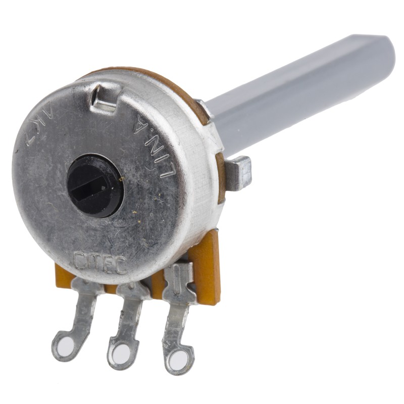 1 pcs - TE Connectivity 4.7kΩ Rotary Potentiometer 1-Gang Panel Mount, 1624139-2