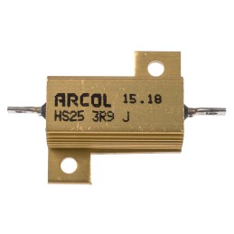 1 pcs - Arcol, 3.9Ω 25W Wire Wound Chassis Mount Resistor HS25 3R9 J ±5%