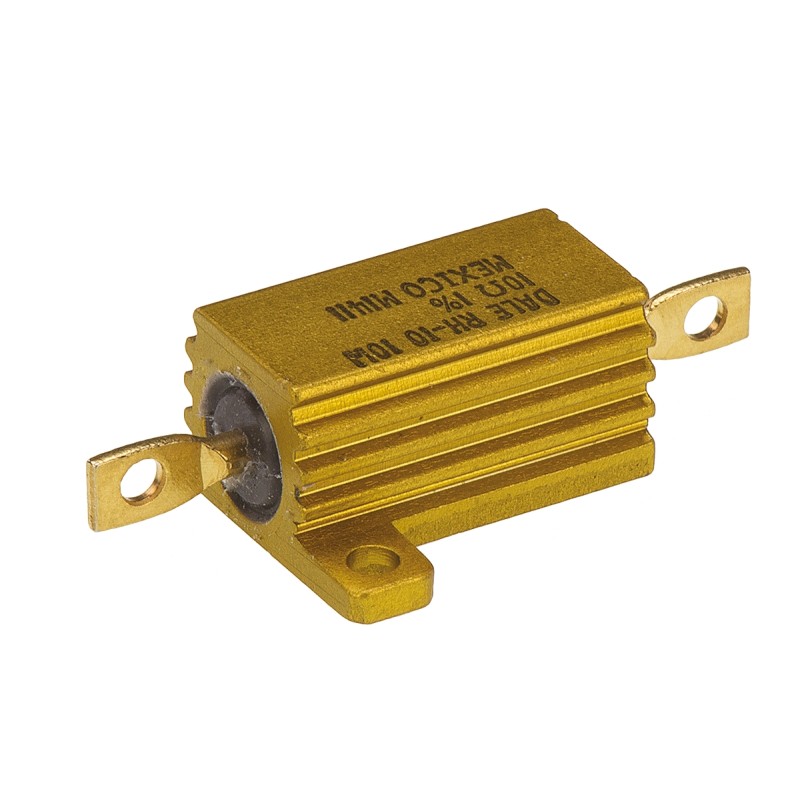 1 pcs - Vishay, 10Ω 12.5W Wire Wound Chassis Mount Resistor RH01010R00FE02 ±1%