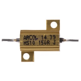 1 pcs - Arcol, 150Ω 10W Wire Wound Chassis Mount Resistor HS10 150R J ±5%