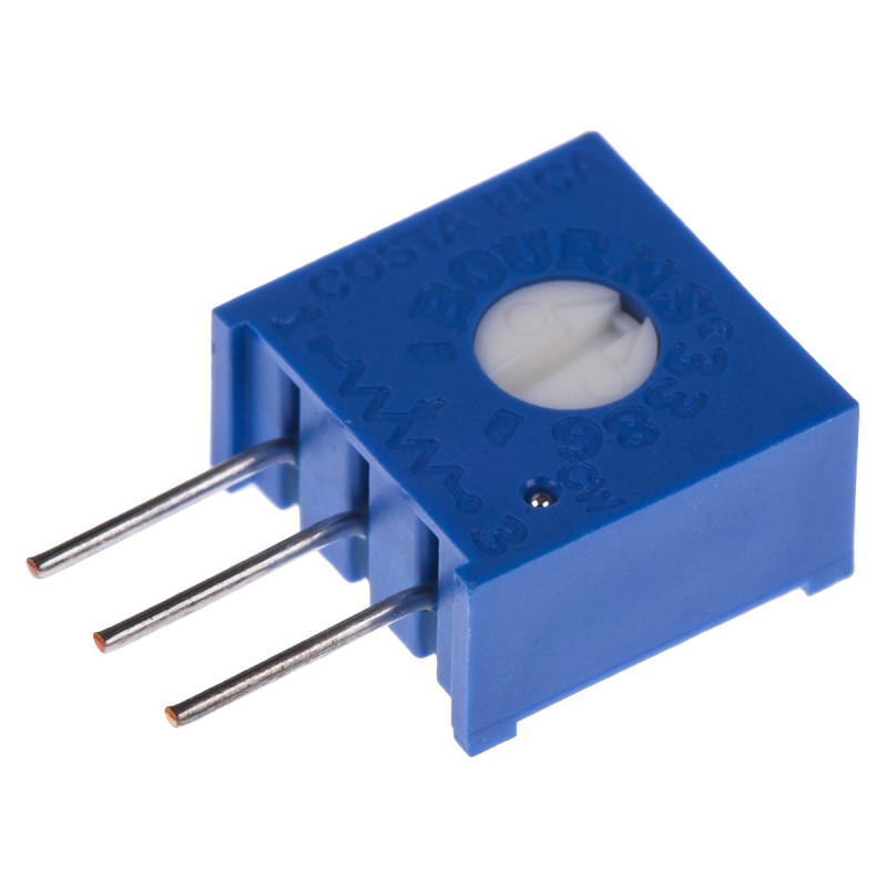 1 pcs - 10kΩ, Through Hole Trimmer Potentiometer 0.5W Side Adjust Bourns, 3386