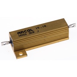 1 pcs - Arcol, 30Ω 50W Wire Wound Chassis Mount Resistor HS50 30R J ±5%
