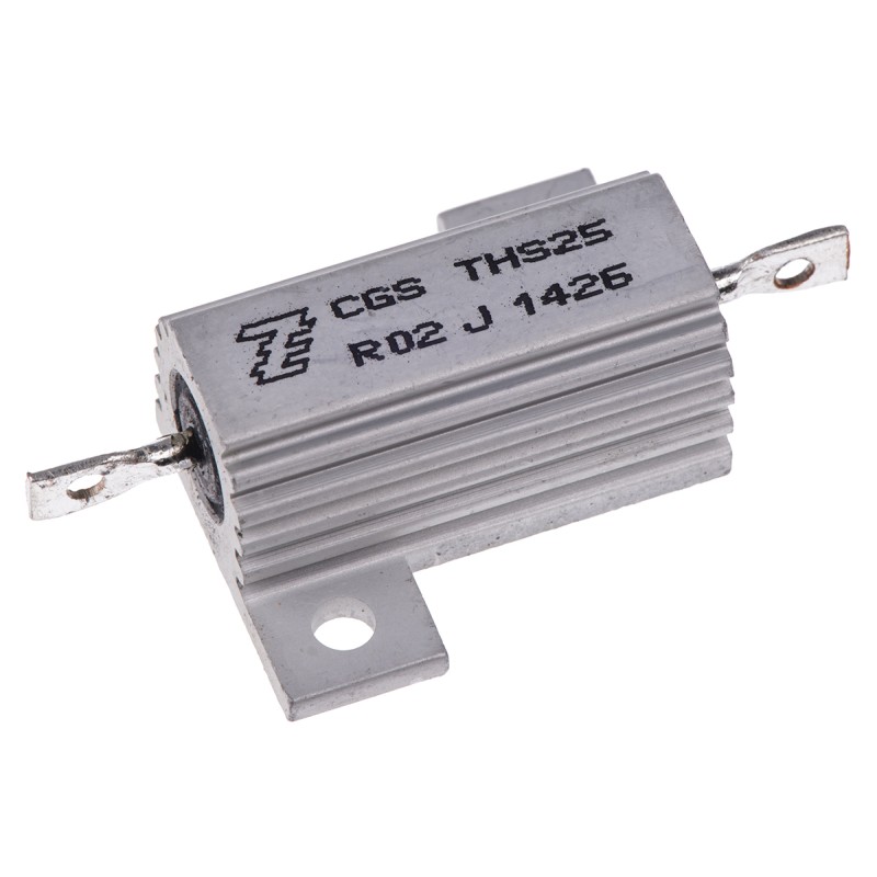 1 pcs - TE Connectivity, 20mΩ 25W Wire Wound Chassis Mount Resistor THS25R02J ±5%