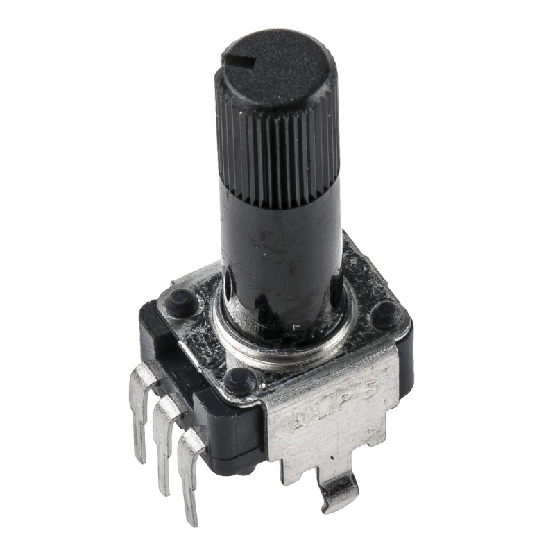 1 pcs - Alps Alpine 10kΩ Rotary Carbon Film Potentiometer, Panel Mount (Through Hole), RK09K1130A0H