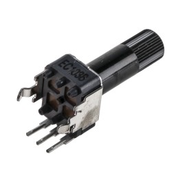 1 pcs - Alps Alpine 10kΩ Rotary Carbon Film Potentiometer, Panel Mount (Through Hole), RK09K1130A0H