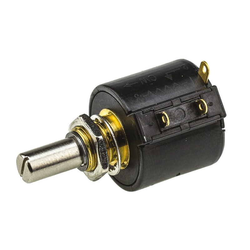 1 pcs - Bourns 10kΩ Rotary Potentiometer 10-Turns 1-Gang Panel Mount, 3549S-1AA-103A