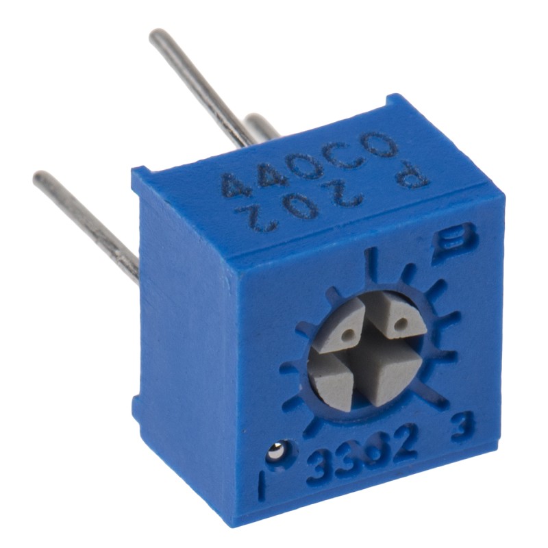1 pcs - 2kΩ, Through Hole Trimmer Potentiometer 0.5W Top Adjust Bourns, 3362
