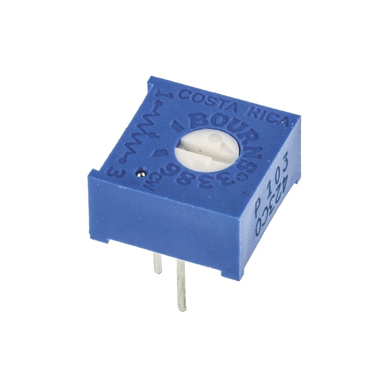 1 pcs - 10kΩ, Through Hole Trimmer Potentiometer 0.5W Top Adjust Bourns, 3386