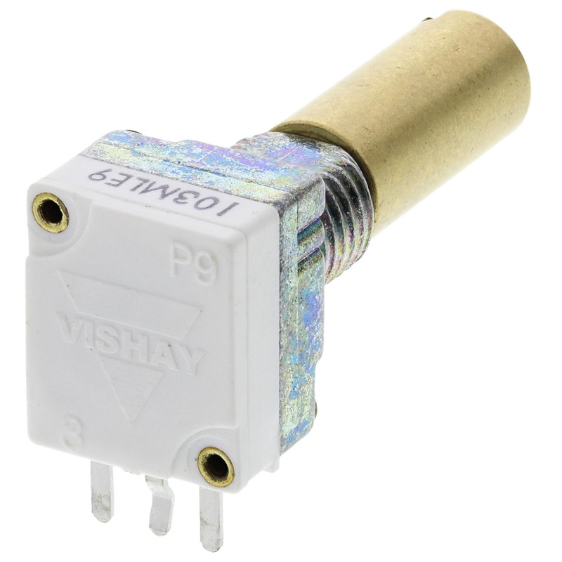 1 pcs - Vishay 10kΩ Rotary Potentiometer 1-Gang, Panel Mount (Through Hole), P9A1R100FISX1103ML
