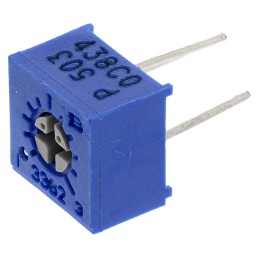 1 pcs - 50kΩ, Through Hole Trimmer Potentiometer 0.5W Top Adjust Bourns, 3362