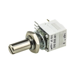 1 pcs - Vishay 1kΩ Rotary Potentiometer 2-Gang, Panel Mount (Through Hole), 14921F0GJSX13102KA