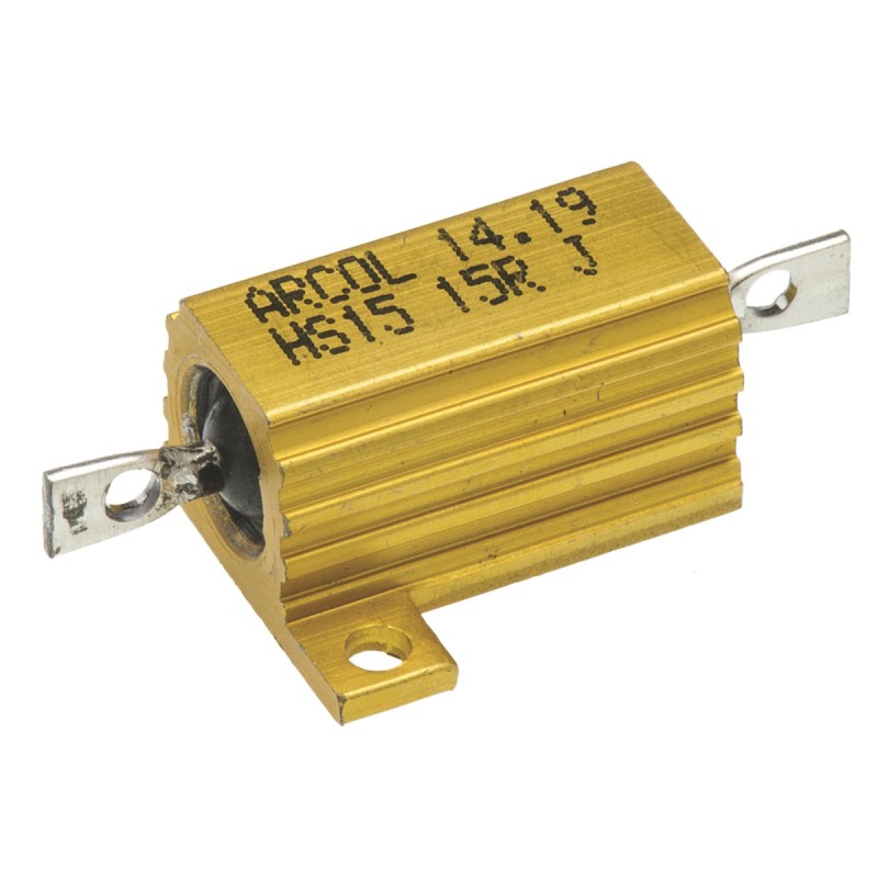 1 pcs - Arcol, 15Ω 15W Wire Wound Chassis Mount Resistor HS15 15R J ±5%