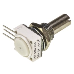1 pcs - Vishay 500Ω Rotary Potentiometer 1-Gang, Panel Mount (Through Hole), 14910F0GJSX10501KA
