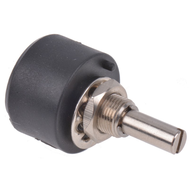 1 pcs - RS PRO 10Ω Rotary Potentiometer 1-Gang Panel Mount