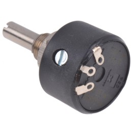 1 pcs - RS PRO 10Ω Rotary Potentiometer 1-Gang Panel Mount
