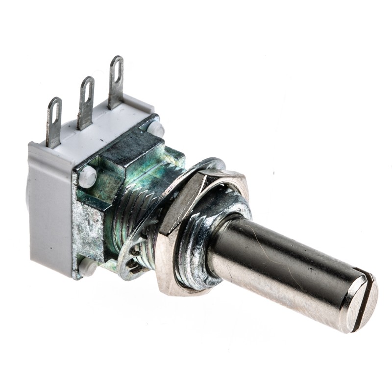 1 pcs - Vishay 10kΩ Rotary Potentiometer 1-Gang Panel Mount, P11S1V0FLSY00103KA