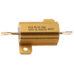 1 pcs - Vishay, 100Ω 25W Wire Wound Chassis Mount Resistor RH025100R0FE02 ±1%