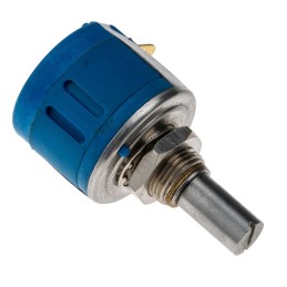 1 pcs - RS PRO 1kΩ Rotary Potentiometer 10-Turns 1-Gang Panel Mount