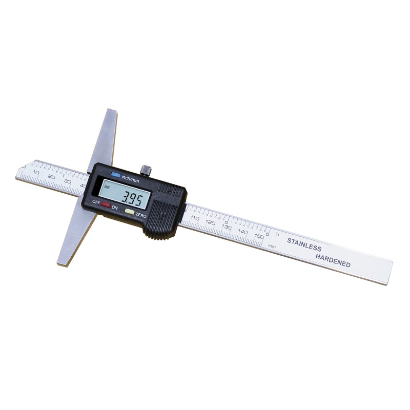 1 pcs - RS PRO 200mm Imperial & Metric Depth Gauge, Stainless Steel, With UKAS Calibration