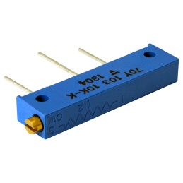 1 pcs - 10Ω, Through Hole Trimmer Potentiometer 1W Side Adjust Vishay, 70Y