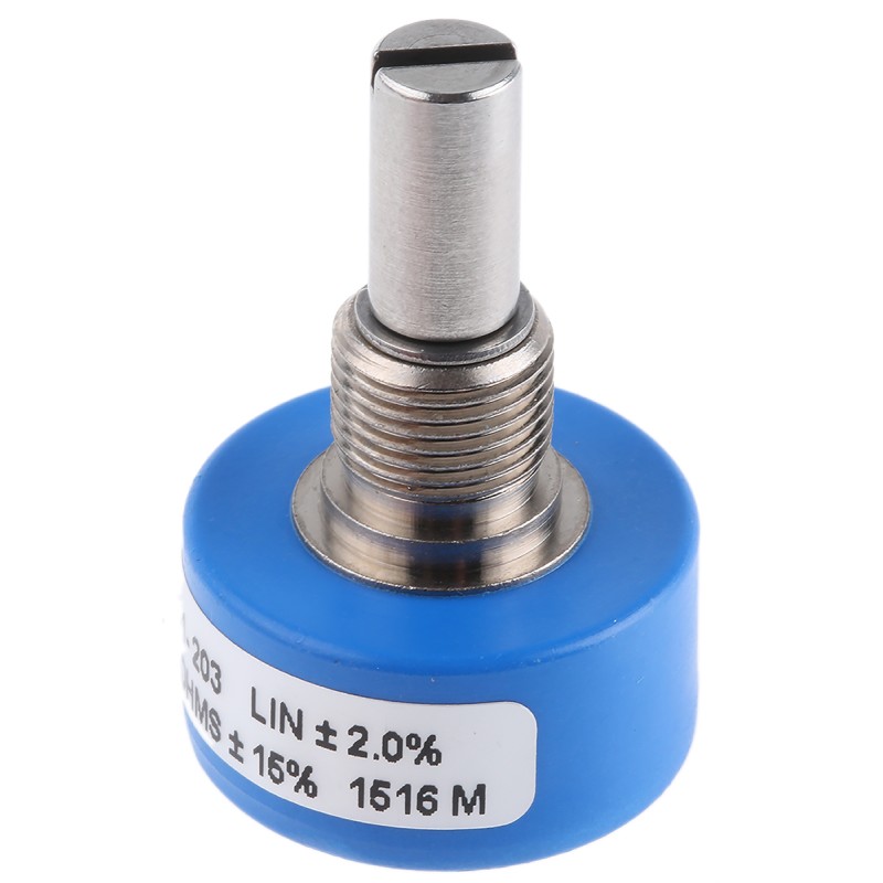 1 pcs - Bourns 20kΩ Rotary Potentiometer Continuous-Turns 1-Gang Panel Mount, 6639S-1-203