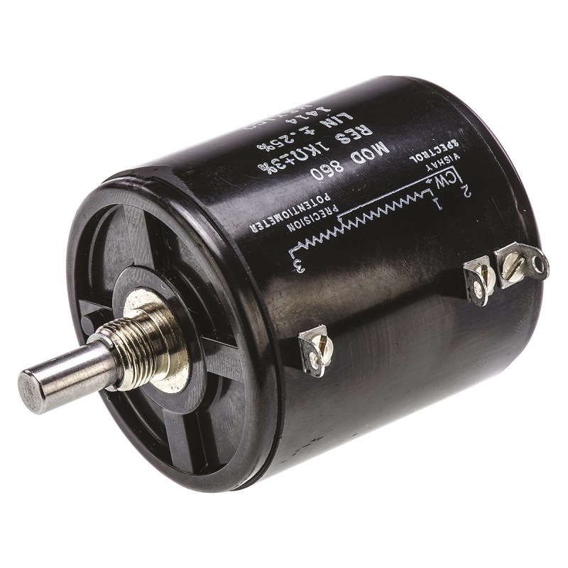 1 pcs - Vishay 1kΩ Rotary Potentiometer 10-Turns 1-Gang Panel Mount, 860B1102