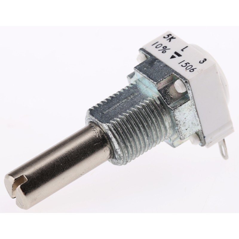 1 pcs - Vishay 5kΩ Rotary Potentiometer 1-Gang Panel Mount, P11S1V0FLSY00502KL