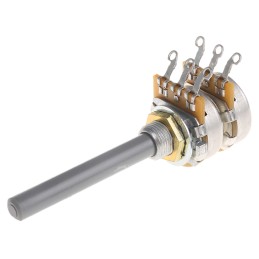 1 pcs - TE Connectivity 47kΩ Rotary Potentiometer 2-Gang Panel Mount, 27ESA473MMF50NF