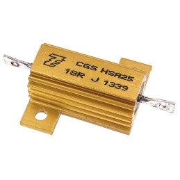 1 pcs - TE Connectivity, 18Ω 25W Wire Wound Chassis Mount Resistor HSA2518RJ ±5%