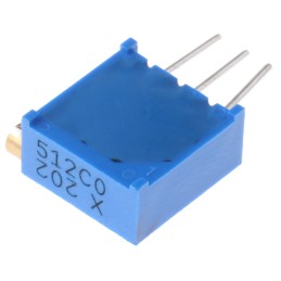 1 pcs - 2kΩ, Through Hole Trimmer Potentiometer 0.5W Side Adjust Bourns, 3296