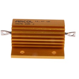 1 pcs - Arcol, 33Ω 75W Wire Wound Chassis Mount Resistor HS75 33R J ±5%