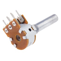 1 pcs - Alps Alpine 10kΩ Rotary Carbon Film Potentiometer, Panel Mount (Through Hole), RK1631210AY7