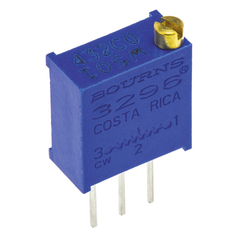 1 pcs - 500Ω, Through Hole Trimmer Potentiometer 0.5W Top Adjust Bourns, 3296