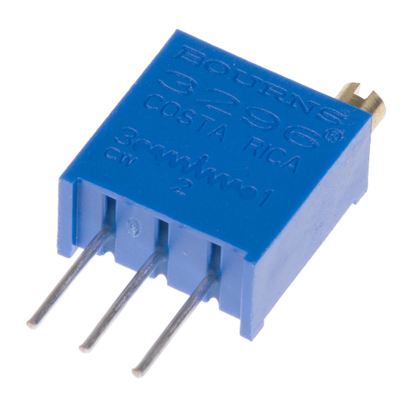 1 pcs - 25kΩ, Through Hole Trimmer Potentiometer 0.5W Top Adjust Bourns, 3296