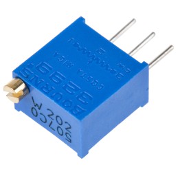 1 pcs - 2kΩ, Through Hole Trimmer Potentiometer 0.5W Top Adjust Bourns, 3299